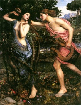  Waterhouse Tableaux - Apollo et daphne FR femme grecque John William Waterhouse
